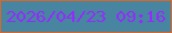 文字の大きさ：1、枠の色：d5692d、背景の色：4785a0、文字の色：932cfb 無料ブログパーツのブログ時計