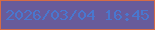 文字の大きさ：5、枠の色：d56b46、背景の色：685b9b、文字の色：4977cf 無料ブログパーツのブログ時計