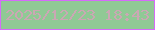 文字の大きさ：4、枠の色：d56bf9、背景の色：90c995、文字の色：cba7b4 無料ブログパーツのブログ時計