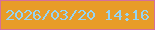文字の大きさ：2、枠の色：d56f9b、背景の色：e89c28、文字の色：94d4f4 無料ブログパーツのブログ時計