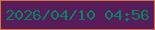 文字の大きさ：2、枠の色：d57344、背景の色：571c59、文字の色：078262 無料ブログパーツのブログ時計