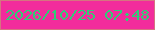 文字の大きさ：3、枠の色：d57480、背景の色：f22c9c、文字の色：30cd77 無料ブログパーツのブログ時計