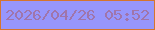 文字の大きさ：4、枠の色：d5752e、背景の色：9796fc、文字の色：a075ab 無料ブログパーツのブログ時計
