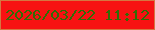 文字の大きさ：4、枠の色：d57641、背景の色：f71212、文字の色：316d06 無料ブログパーツのブログ時計