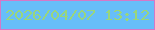 文字の大きさ：5、枠の色：d578c8、背景の色：67bef9、文字の色：99d67c 無料ブログパーツのブログ時計