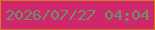 文字の大きさ：3、枠の色：d57a20、背景の色：cf266c、文字の色：669567 無料ブログパーツのブログ時計