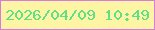 文字の大きさ：3、枠の色：d57be1、背景の色：fef5a4、文字の色：5ee089 無料ブログパーツのブログ時計