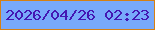 文字の大きさ：3、枠の色：d58014、背景の色：78a9fb、文字の色：4417b3 無料ブログパーツのブログ時計
