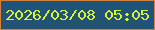 文字の大きさ：1、枠の色：d58039、背景の色：225374、文字の色：d4f538 無料ブログパーツのブログ時計