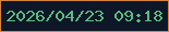 文字の大きさ：4、枠の色：d58337、背景の色：0d1727、文字の色：5ebb81 無料ブログパーツのブログ時計