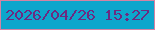 文字の大きさ：1、枠の色：d583a3、背景の色：0da6cc、文字の色：6c2a81 無料ブログパーツのブログ時計