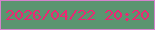 文字の大きさ：1、枠の色：d583ce、背景の色：5b9570、文字の色：ec2773 無料ブログパーツのブログ時計