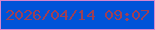 文字の大きさ：3、枠の色：d585d0、背景の色：0053d8、文字の色：9d3f56 無料ブログパーツのブログ時計