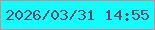 文字の大きさ：5、枠の色：d5888a、背景の色：10feff、文字の色：694865 無料ブログパーツのブログ時計