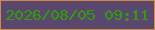 文字の大きさ：1、枠の色：d58946、背景の色：59476e、文字の色：309e0a 無料ブログパーツのブログ時計
