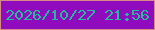 文字の大きさ：1、枠の色：d58a89、背景の色：910bbe、文字の色：24ba9d 無料ブログパーツのブログ時計