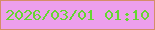 文字の大きさ：5、枠の色：d58d68、背景の色：ed9fec、文字の色：65d632 無料ブログパーツのブログ時計