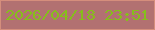 文字の大きさ：1、枠の色：d58e7c、背景の色：b27171、文字の色：86be1b 無料ブログパーツのブログ時計