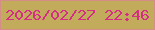 文字の大きさ：3、枠の色：d58e87、背景の色：c2ac5c、文字の色：d52f85 無料ブログパーツのブログ時計