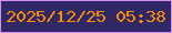 文字の大きさ：3、枠の色：d58ff4、背景の色：2f2766、文字の色：f98b02 無料ブログパーツのブログ時計