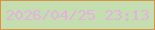 文字の大きさ：4、枠の色：d59345、背景の色：c4deb0、文字の色：e5b0df 無料ブログパーツのブログ時計
