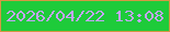 文字の大きさ：1、枠の色：d59644、背景の色：1ecb3a、文字の色：c4a5fb 無料ブログパーツのブログ時計