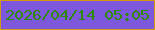 文字の大きさ：3、枠の色：d5990c、背景の色：7d58dd、文字の色：2e880a 無料ブログパーツのブログ時計