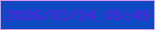 文字の大きさ：4、枠の色：d59aec、背景の色：0e49c2、文字の色：5f1ae6 無料ブログパーツのブログ時計