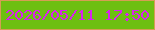 文字の大きさ：1、枠の色：d59e53、背景の色：6dbf11、文字の色：d921ee 無料ブログパーツのブログ時計