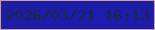 文字の大きさ：2、枠の色：d59e90、背景の色：1b1dab、文字の色：24243d 無料ブログパーツのブログ時計