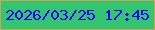 文字の大きさ：3、枠の色：d5a053、背景の色：33c670、文字の色：0703f6 無料ブログパーツのブログ時計