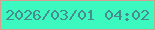 文字の大きさ：3、枠の色：d5a091、背景の色：3cfabf、文字の色：488c8f 無料ブログパーツのブログ時計
