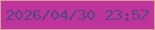 文字の大きさ：5、枠の色：d5a096、背景の色：bf339c、文字の色：4f497b 無料ブログパーツのブログ時計