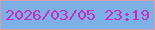 文字の大きさ：3、枠の色：d5a0a8、背景の色：7db0e6、文字の色：ca2bbb 無料ブログパーツのブログ時計