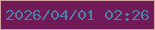 文字の大きさ：5、枠の色：d5a1a0、背景の色：701a58、文字の色：4f7fa2 無料ブログパーツのブログ時計