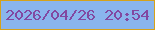 文字の大きさ：4、枠の色：d5a21b、背景の色：8ab5ed、文字の色：8249a1 無料ブログパーツのブログ時計