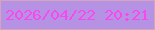 文字の大きさ：5、枠の色：d5a3ba、背景の色：b592e4、文字の色：f749ee 無料ブログパーツのブログ時計