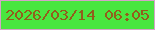 文字の大きさ：4、枠の色：d5a3c9、背景の色：49e640、文字の色：925d1c 無料ブログパーツのブログ時計