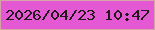 文字の大きさ：2、枠の色：d5a4a7、背景の色：e558d3、文字の色：23181b 無料ブログパーツのブログ時計