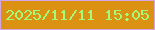 文字の大きさ：1、枠の色：d5a4e4、背景の色：db9112、文字の色：a3fa7b 無料ブログパーツのブログ時計