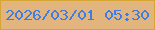 文字の大きさ：1、枠の色：d5a634、背景の色：e2b57f、文字の色：3e7de3 無料ブログパーツのブログ時計