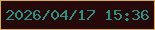 文字の大きさ：5、枠の色：d5ac50、背景の色：250809、文字の色：2b9283 無料ブログパーツのブログ時計