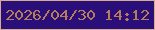 文字の大きさ：4、枠の色：d5ac8c、背景の色：2a0e7a、文字の色：b77c58 無料ブログパーツのブログ時計