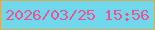 文字の大きさ：1、枠の色：d5ae5c、背景の色：71d8eb、文字の色：e85494 無料ブログパーツのブログ時計