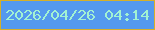 文字の大きさ：4、枠の色：d5b029、背景の色：5499ee、文字の色：a2f2d2 無料ブログパーツのブログ時計