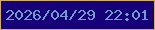 文字の大きさ：5、枠の色：d5b053、背景の色：160179、文字の色：769ccc 無料ブログパーツのブログ時計