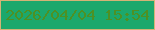 文字の大きさ：4、枠の色：d5b376、背景の色：1ca86c、文字の色：4d9124 無料ブログパーツのブログ時計