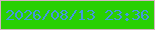 文字の大きさ：2、枠の色：d5b4c2、背景の色：29d003、文字の色：4298de 無料ブログパーツのブログ時計