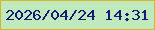 文字の大きさ：2、枠の色：d5b62f、背景の色：c1eabc、文字の色：171a79 無料ブログパーツのブログ時計