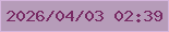 文字の大きさ：1、枠の色：d5b6dd、背景の色：b69cb9、文字の色：782a64 無料ブログパーツのブログ時計